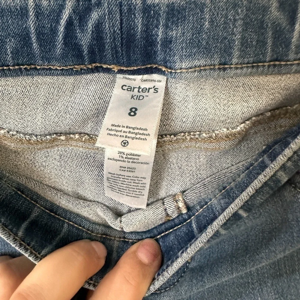 Carter's Girls Blue Jeggings Size 8 Stretch Denim Pull‎ On Elastic Waist